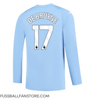 Manchester City Kevin De Bruyne #17 Replik Heimtrikot 2023-24 Langarm